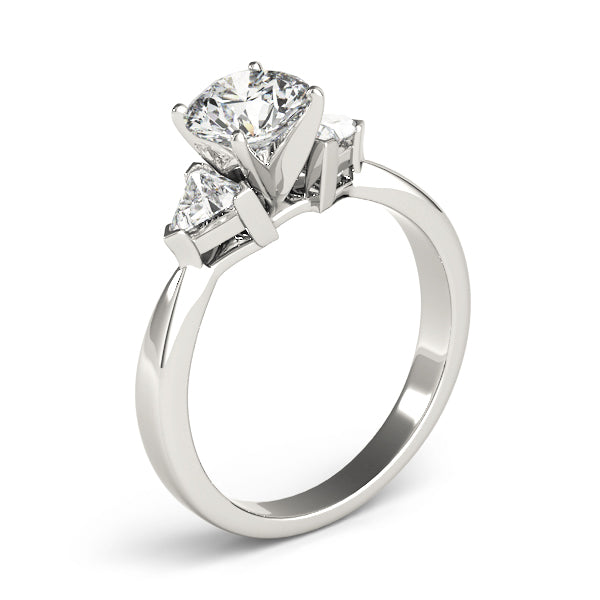 3-Stone Trillion Shape Engagement Ring