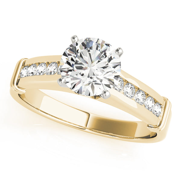 Channel Set Single Row Engagement Ring