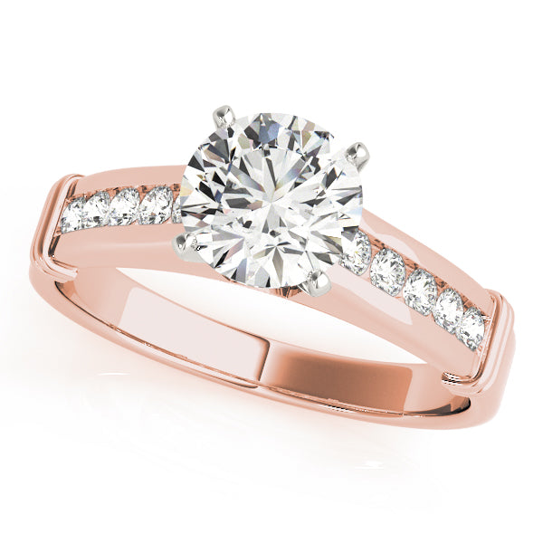 Channel Set Single Row Engagement Ring