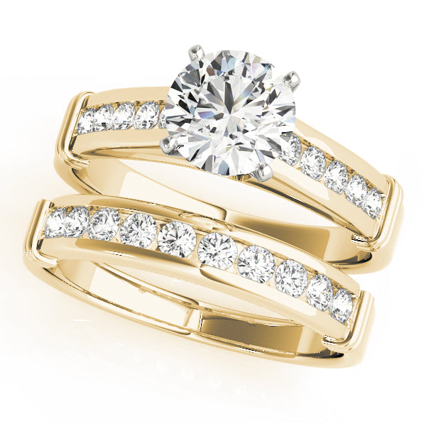 Channel Set Single Row Engagement Ring