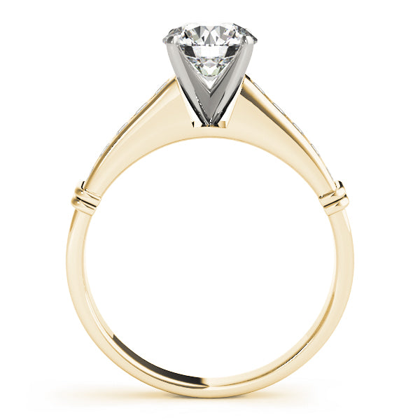 Channel Set Single Row Engagement Ring