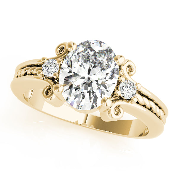 Solitaire Plus Braided Shank Engagement Ring