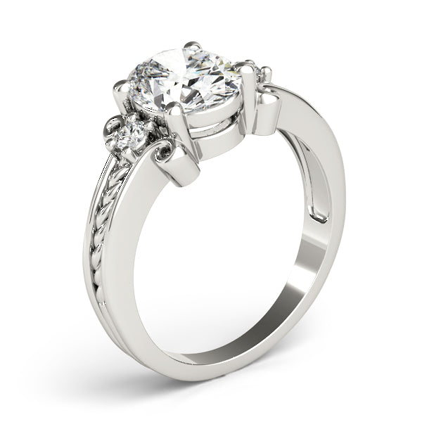 Solitaire Plus Braided Shank Engagement Ring