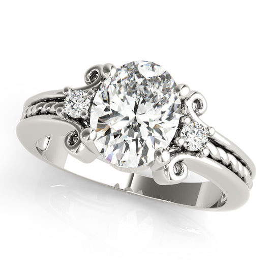 Solitaire Plus Braided Shank Engagement Ring