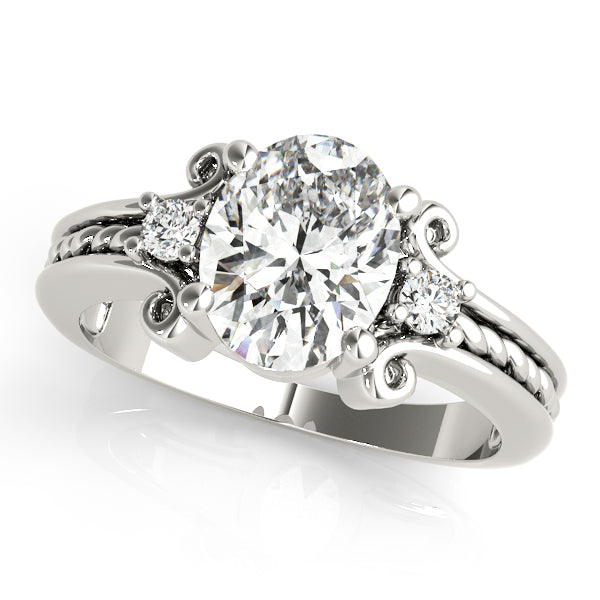 Solitaire Plus Braided Shank Engagement Ring