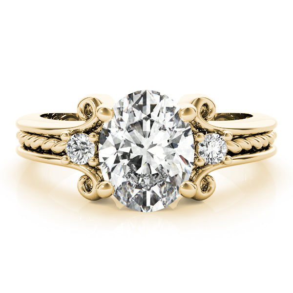 Solitaire Plus Braided Shank Engagement Ring
