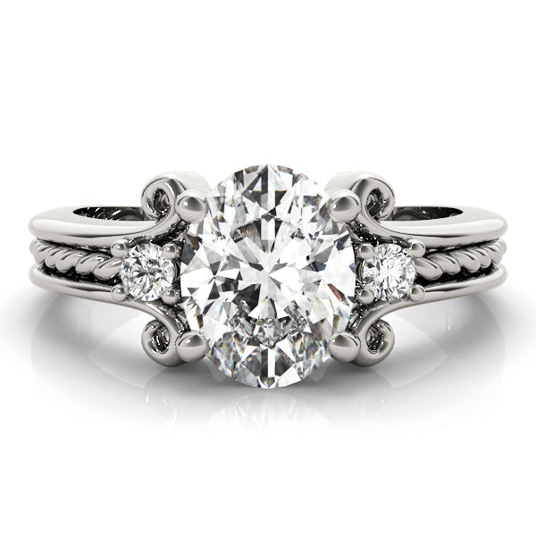 Solitaire Plus Braided Shank Engagement Ring
