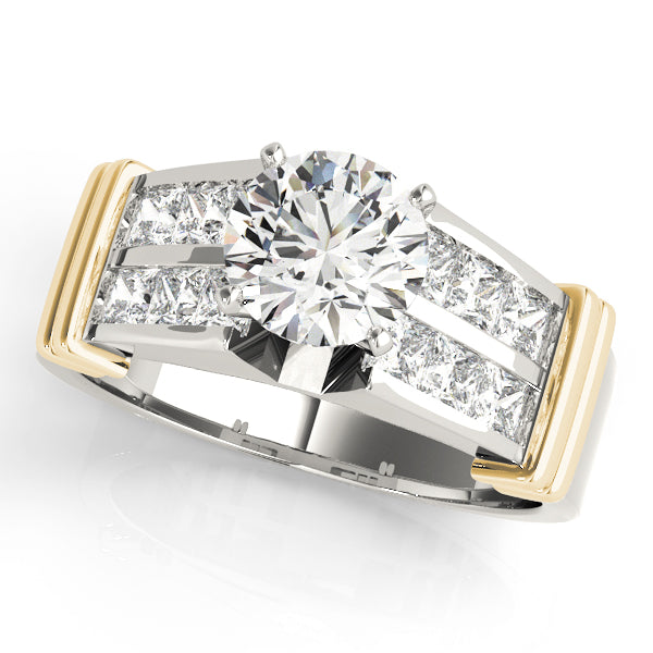Channel Set Princess Cut Engagement Rings