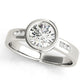 Single Row Channel Set Bezel Engagement Ring