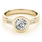 Single Row Channel Set Bezel Engagement Ring