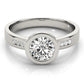 Single Row Channel Set Bezel Engagement Ring