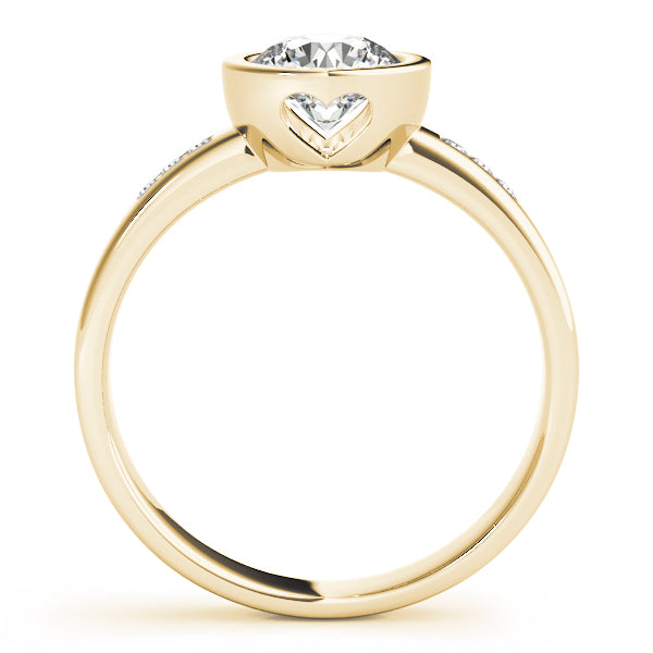 Single Row Channel Set Bezel Engagement Ring