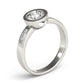 Single Row Channel Set Bezel Engagement Ring