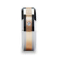 ENZO Rose Gold Inlaid Beveled Tungsten Ring with Diamond - 8mm