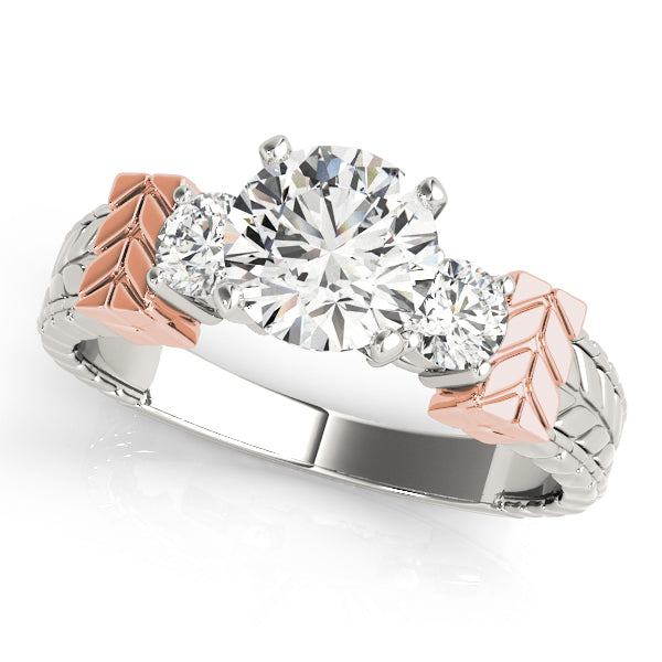 ENGAGEMENT RINGS 3 STONE ROUND