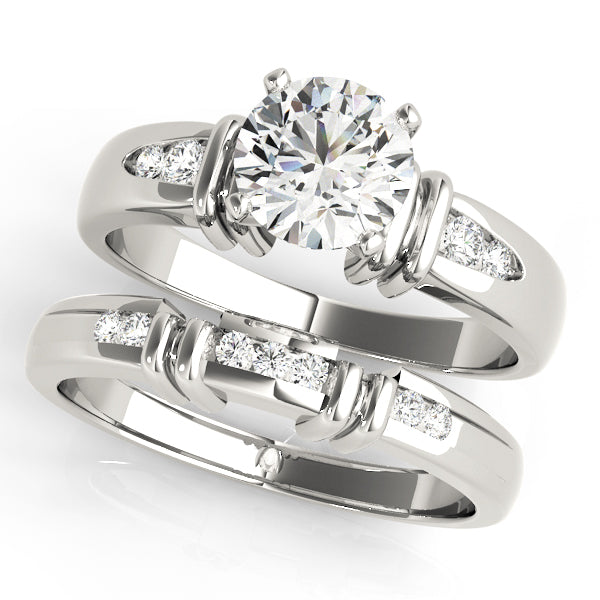 Channel Set Single Row Engagement Ring