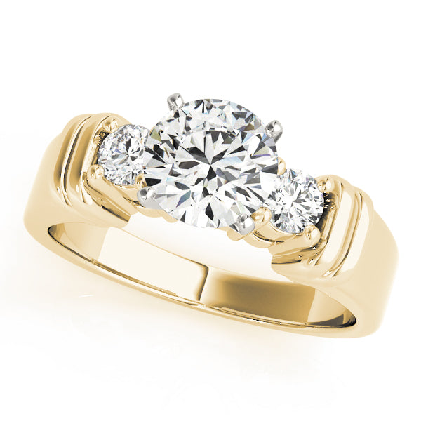 3-Stone Round Engagement Rings