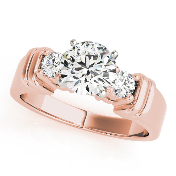 3-Stone Round Engagement Rings