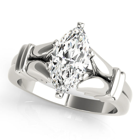 Solitaire Peghead Engagement Ring