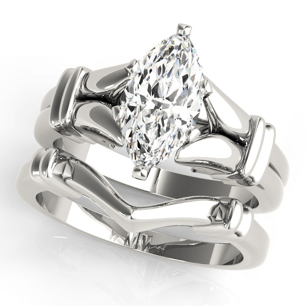 Solitaire Peghead Engagement Ring