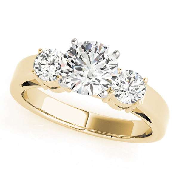 3-Stone Round Engagement Ring