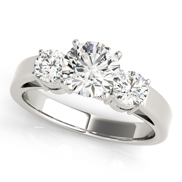 3-Stone Round Engagement Ring