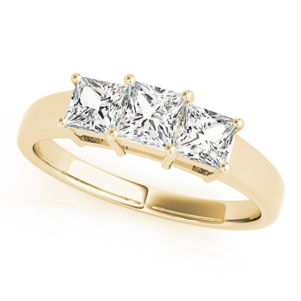 3-Stone Princess Cut Engagement Ring