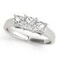 3-Stone Princess Cut Engagement Ring