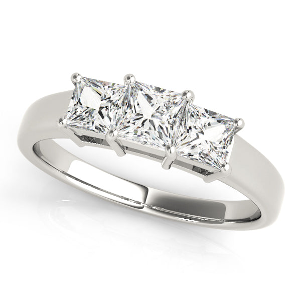 3-Stone Princess Cut Engagement Ring