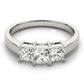 3-Stone Princess Cut Engagement Ring