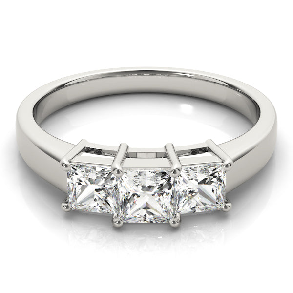 3-Stone Princess Cut Engagement Ring