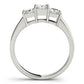 3-Stone Princess Cut Engagement Ring