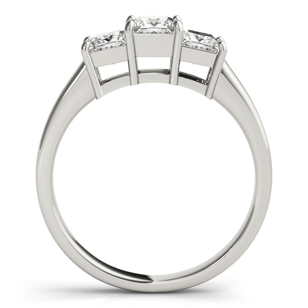 3-Stone Princess Cut Engagement Ring