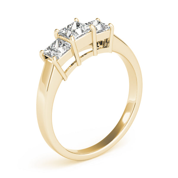 3-Stone Princess Cut Engagement Ring