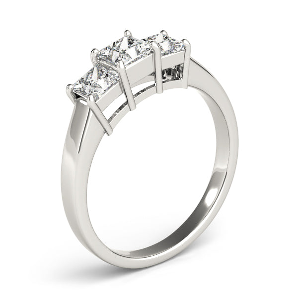 3-Stone Princess Cut Engagement Ring