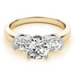 3-Stone Half Bezel Engagement Ring