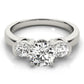 3-Stone Half Bezel Engagement Ring