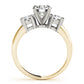 3-Stone Half Bezel Engagement Ring