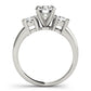 3-Stone Half Bezel Engagement Ring