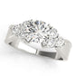 Cluster Side Round Engagement Ring