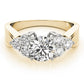 Cluster Side Round Engagement Ring