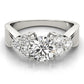 Cluster Side Round Engagement Ring