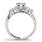 Cluster Side Round Engagement Ring