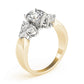 Cluster Side Round Engagement Ring