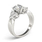 Cluster Side Round Engagement Ring