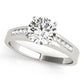 Single Row Channel Set Solitaire Engagement Ring