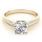Single Row Channel Set Solitaire Engagement Ring