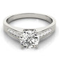 Single Row Channel Set Solitaire Engagement Ring
