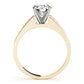 Single Row Channel Set Solitaire Engagement Ring