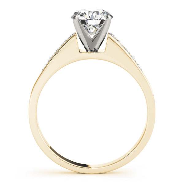 Single Row Channel Set Solitaire Engagement Ring